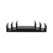 U-Shaped Floating Wall Shelves – Wood – Black – Set of 3 with 15 kg Weight Capacity