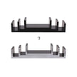 U-Shaped Floating Wall Shelves – Wood – Black – Set of 3 with 15 kg Weight Capacity