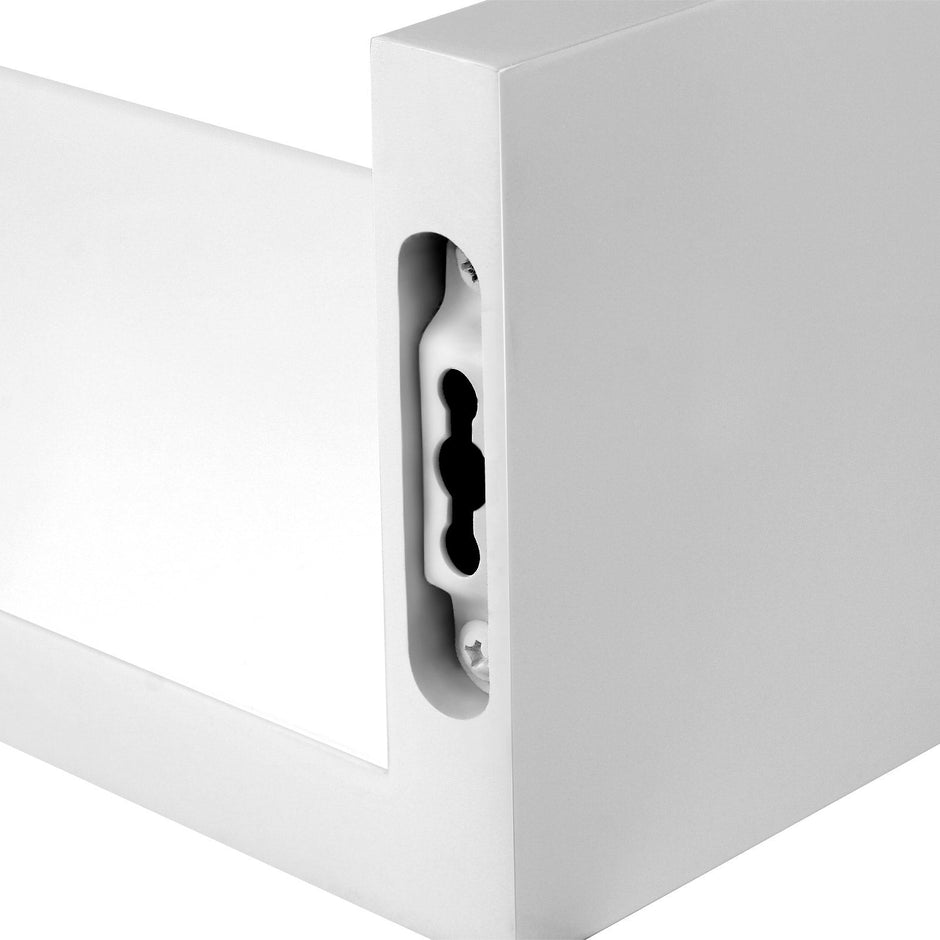 U-Shaped Floating Wall Shelves – Wood – Black – Set of 3 with 15 kg Weight Capacity
