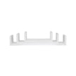 U-Shaped Floating Wall Shelves – Wood – Black – Set of 3 with 15 kg Weight Capacity