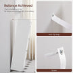 Slim Bathroom Storage Cabinet – Wood – White – Freestanding with Adjustable Shelves