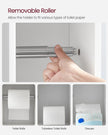 Small Bathroom Storage Cabinet – Wood – White – Adjustable Shelf with Toilet Paper Holder