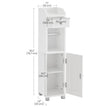 Small Bathroom Storage Cabinet – Wood – White – Adjustable Shelf with Toilet Paper Holder