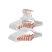 Velvet Coat Hangers – White – 24-Pack – Heavy-Duty, Non-Slip, Space-Saving with Rose Gold Movable Clips