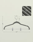 Set of 30 Velvet Trouser Hangers – Velvet – Slate Grey – Non-Slip with Clips
