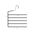 Set of 4 Non-Slip Trousers Hangers – Metal – Black – Space-Saving Design