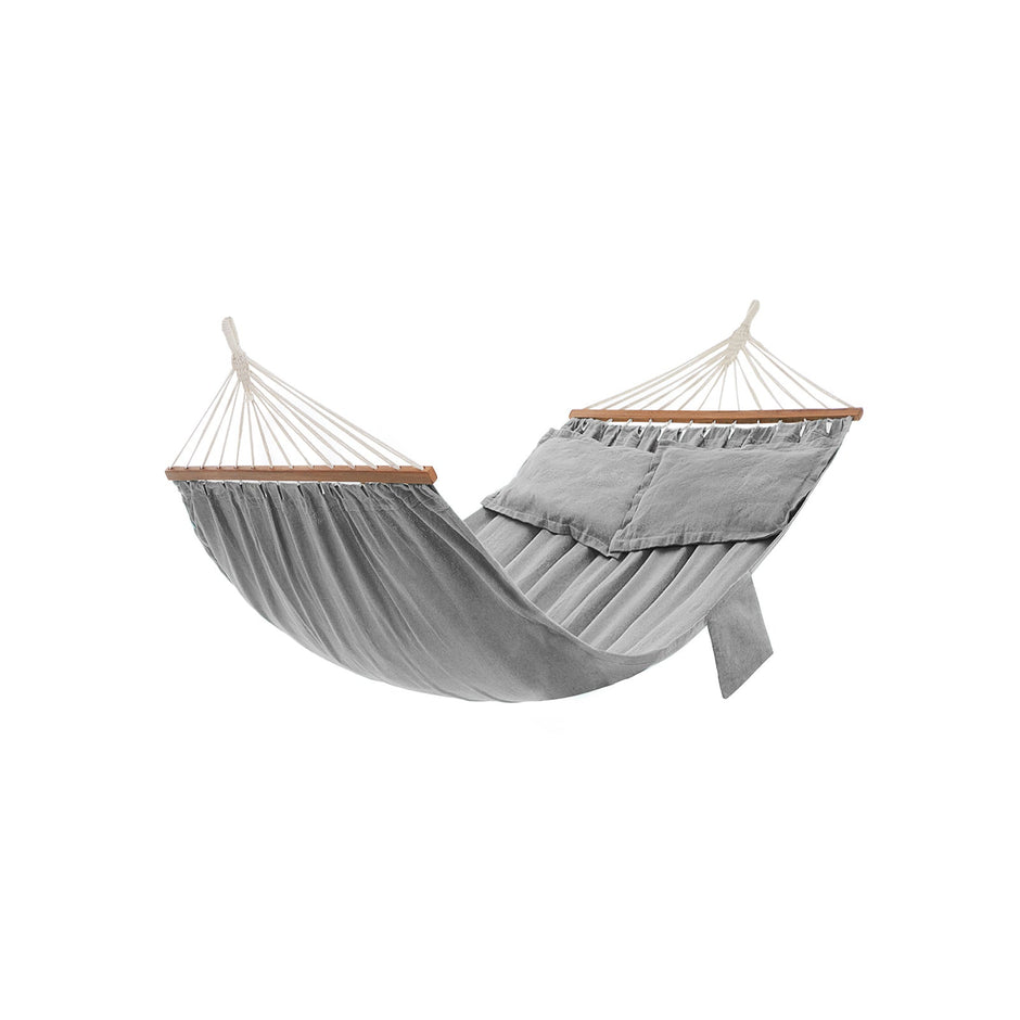 Double Hammock – TC Fabric – Gray – Includes 2 Pillows