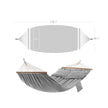 Double Hammock – TC Fabric – Gray – Includes 2 Pillows