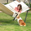 Hammock – 70% Cotton – Multicolor – Includes Two Pillows, Portable for Two People, Max Load 300 kg