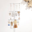 Jewellery Display Stand – Metal – Rustic Brown and White – 2-in-1 Design with Drawer and Removable Slots