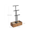 Jewellery Display Stand – Metal – Brown and Black – 2-In-1 Design with Drawer and Removable Slots