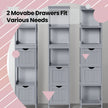 Freestanding Bathroom Floor Cabinet – Wood – Dove Gray – 2 Drawers