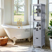 Freestanding Bathroom Floor Cabinet – Wood – Dove Gray – 2 Drawers