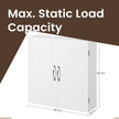 Wall-Mounted Bathroom Storage Cabinet – Engineered Wood – Cloud White – Adjustable Shelves