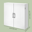 Wall-Mounted Bathroom Storage Cabinet – Wood – Cloud White – Adjustable Shelves
