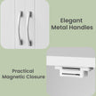 Wall-Mounted Bathroom Storage Cabinet – Wood – Cloud White – Adjustable Shelves