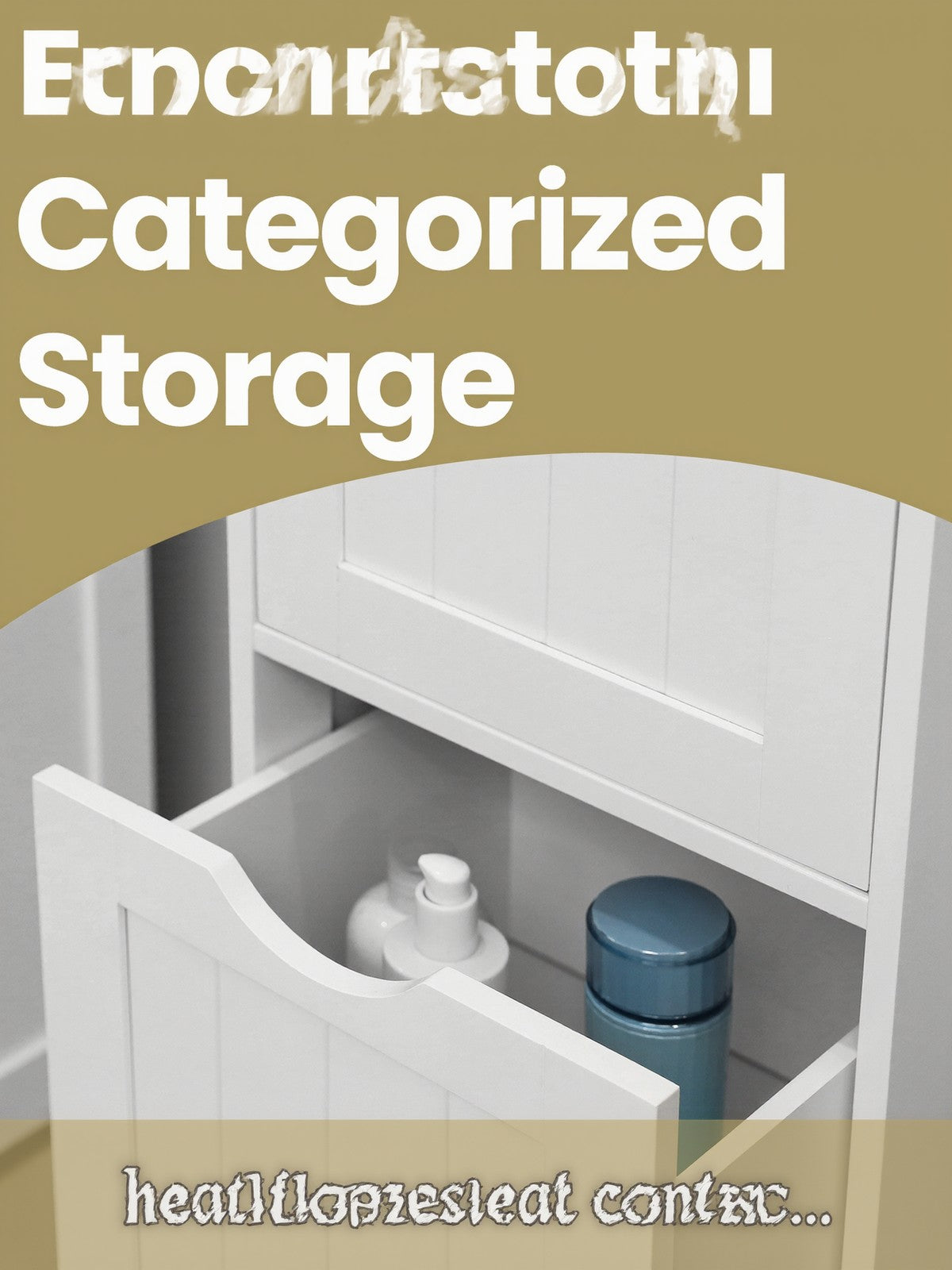 Free-Standing Storage Cabinet – Engineered Wood – Laurel Green – 4 Drawers