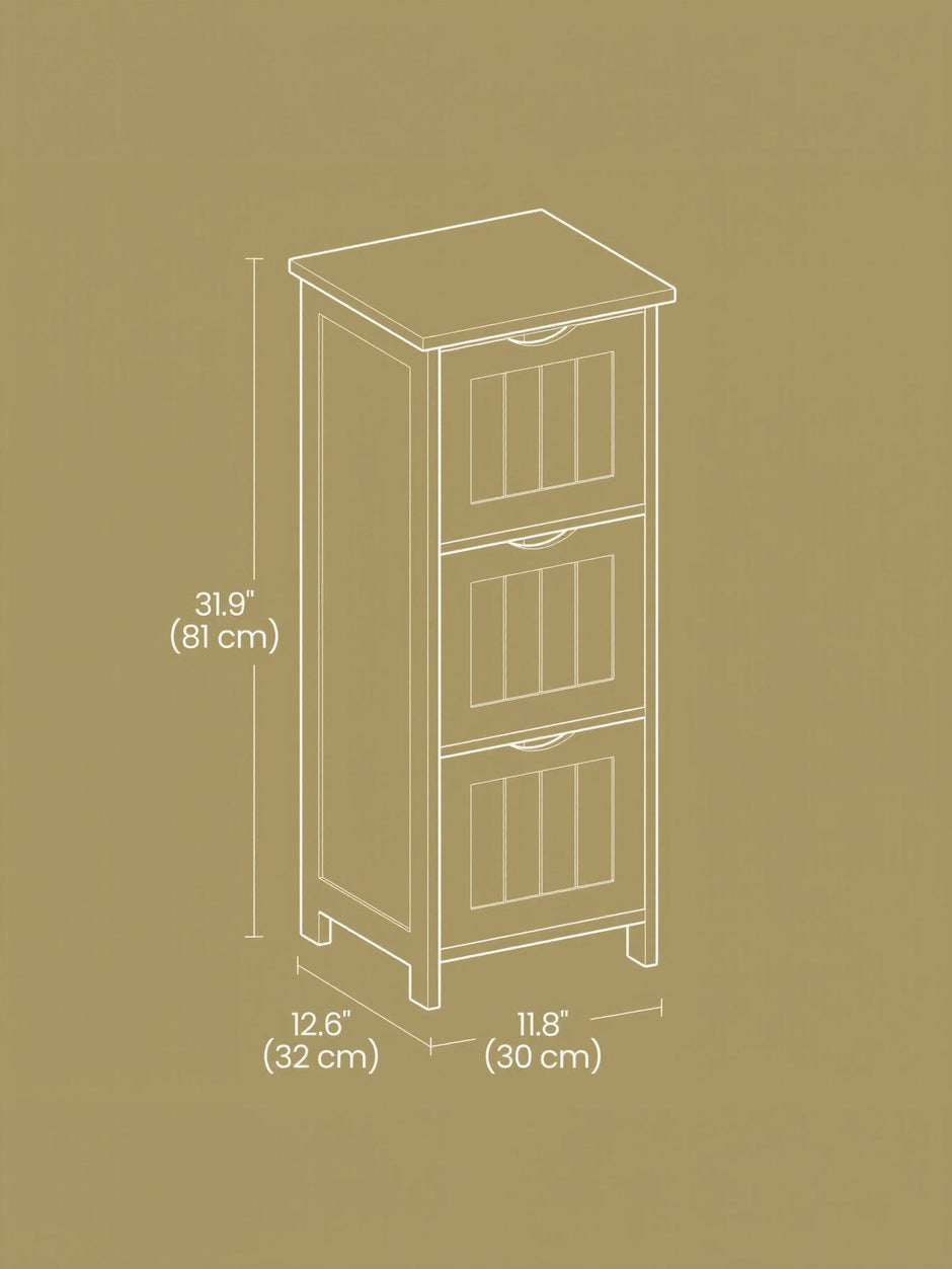 Free-Standing Storage Cabinet – Engineered Wood – Laurel Green – 4 Drawers