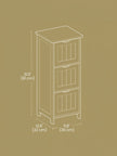 Free-Standing Storage Cabinet – Engineered Wood – Laurel Green – 4 Drawers