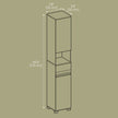 Tall Bathroom Cabinet – Wood – White – Slim Storage Solution