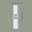 Tall Freestanding Storage Cabinet – Slim Design – White – Adjustable Shelves and Open Compartments for Small Spaces
