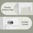 Tall Freestanding Storage Cabinet – Slim Design – White – Adjustable Shelves and Open Compartments for Small Spaces