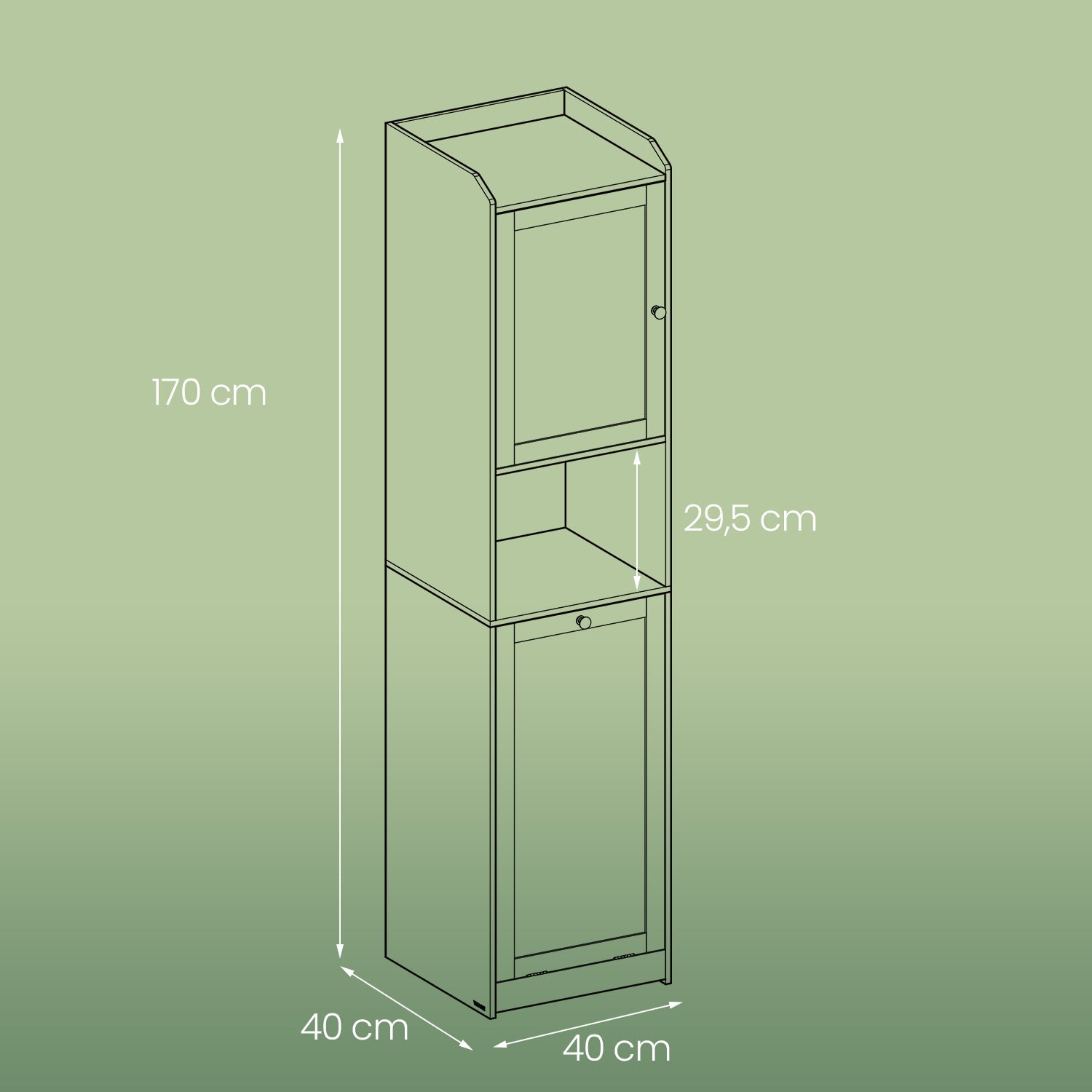 Tall Bathroom Storage Cabinet – Engineered Wood – Cloud White – Removable Laundry Hamper and Freestanding Design for Small Spaces