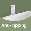 Toilet Paper Holder – Wood – White – Bathroom Organizer with Adjustable Shelf and Waterproof Feet