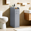 Small Bathroom Cabinet – Wood – Dove Grey – Freestanding Storage Unit for Small Spaces
