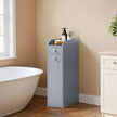 Small Bathroom Cabinet – Wood – Dove Grey – Freestanding Storage Unit for Small Spaces