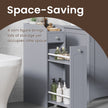 Small Bathroom Cabinet – Wood – Dove Grey – Freestanding Storage Unit for Small Spaces