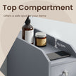 Small Bathroom Cabinet – Wood – Dove Grey – Freestanding Storage Unit for Small Spaces