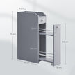 Small Bathroom Cabinet – Wood – Dove Grey – Freestanding Storage Unit for Small Spaces