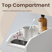 Slim Bathroom Storage Cabinet – MDF – Dove Grey – Freestanding with Drawers for Space Efficiency