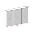 Wall Mirror Cabinet – Wood – White – Adjustable Shelves, Modern Design, Space-Saving