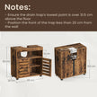 Bathroom Vanity Unit – Engineered Wood – Rustic Brown – 2-Door Design with Adjustable Shelf