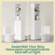 Tall Bathroom Storage Cabinet – Wood – Classic White – Freestanding with Storage Drawers and Adjustable Shelf