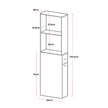 Tall Bathroom Storage Cabinet – Wood – Classic White – Freestanding with Storage Drawers and Adjustable Shelf