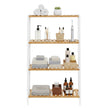 3-Tier Shelving Unit – Bamboo – White – Multifunctional Storage for Hallway and More