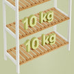3-Tier Shelving Unit – Bamboo – White – Multifunctional Storage for Hallway and More