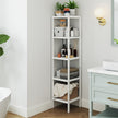 Bamboo Storage Shelf – 5-Tier – Natural Finish – Space-Saving Design for Narrow Spaces