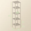 Bamboo Storage Shelf – 5-Tier – Natural Finish – Space-Saving Design for Narrow Spaces