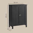 Freestanding Storage Cabinet – Wood – White – Multi-Purpose with Adjustable Shelves