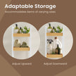 Bathroom Trolley – Bamboo – Natural – Space-Saving 3-Tier Design on Wheels