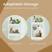 Bathroom Trolley – Bamboo – Natural – Space-Saving 3-Tier Design on Wheels