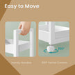 Bathroom Trolley – Bamboo – Natural – Space-Saving 3-Tier Design on Wheels