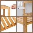 3-Tier Storage Shelf – Bamboo – Natural – Multifunctional Design for Hallway, Bathroom, Kitchen, Living Room