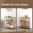 3-Tier Storage Shelf – Bamboo – Natural – Multifunctional Design for Hallway, Bathroom, Kitchen, Living Room