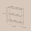 3-Tier Storage Shelf – Bamboo – Natural – Multifunctional Design for Hallway, Bathroom, Kitchen, Living Room