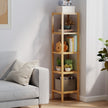 Bamboo Storage Shelf – 5-Tier – Natural Finish – Space-Saving Design for Narrow Spaces